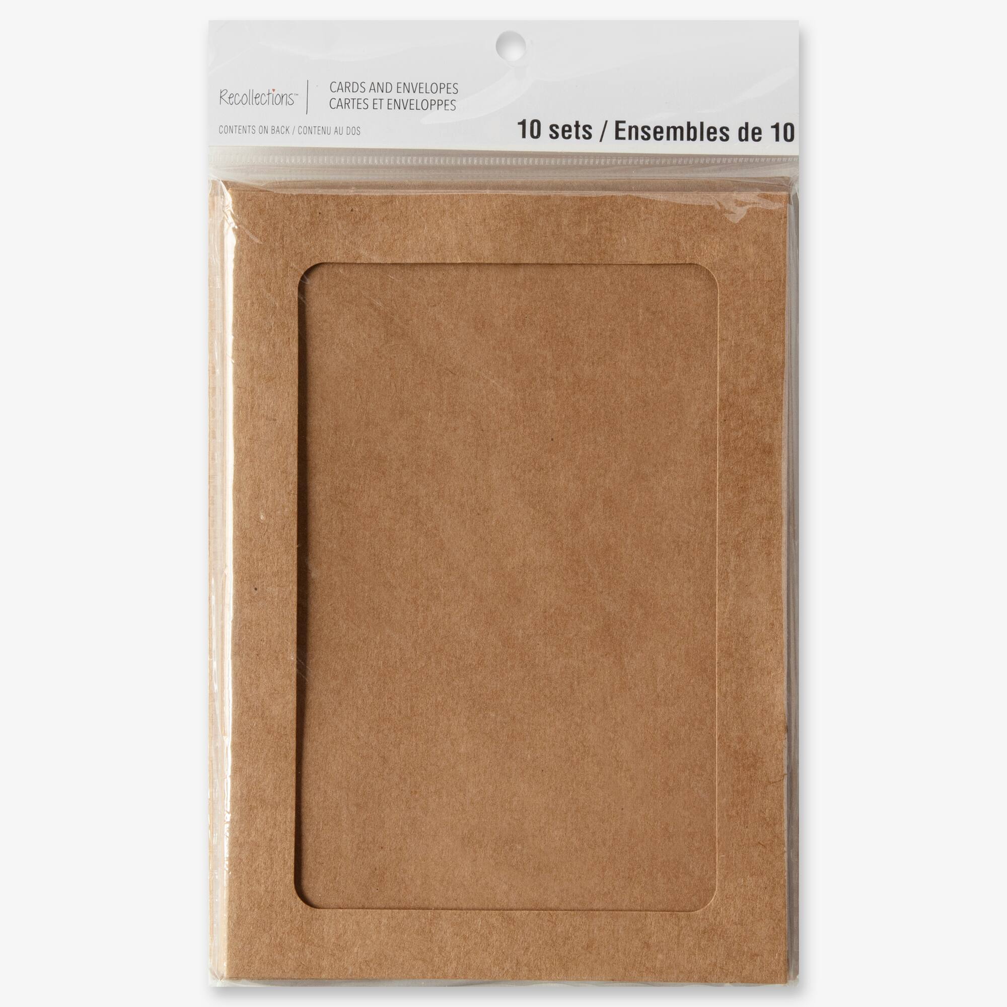 Kraft Frame Cards & Envelopes by Recollections™, 5" x 7"